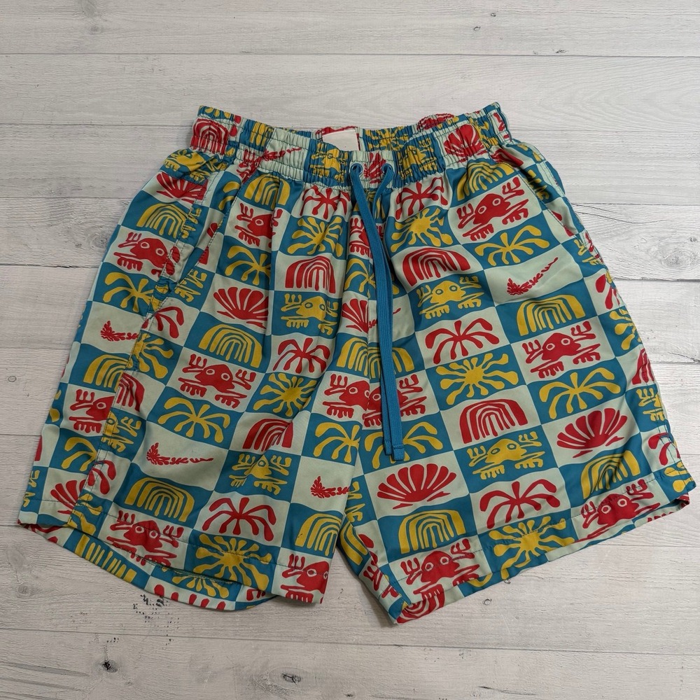 Nike Sportswear Woven Flow Shorts Blue red yellow Men's Size small